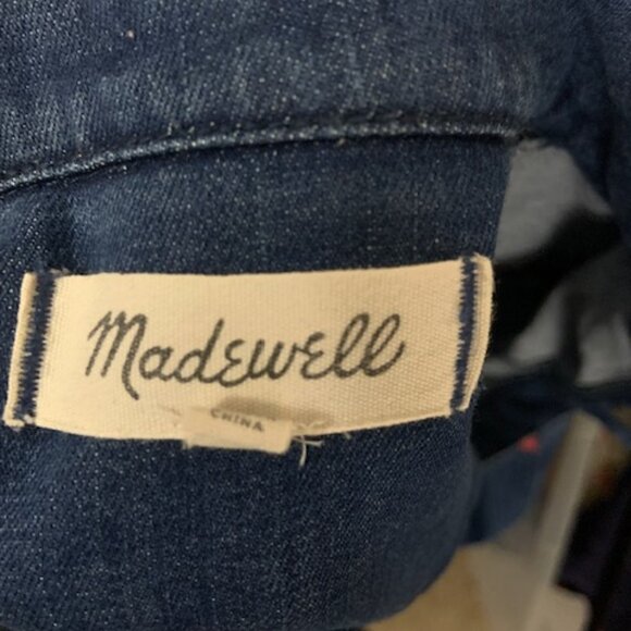 Madewell Embroidered Floral Denim Shirt Dress (wear once, pristine condition) - Picture 4 of 10